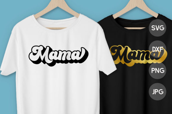 Mama Retro Style, Svg, Clipart Design Review
