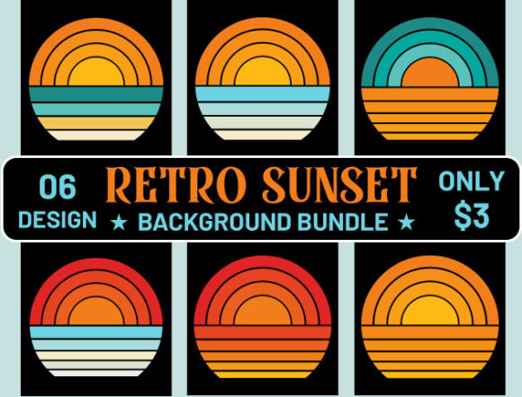 Retro Sunset Background Bundle Review