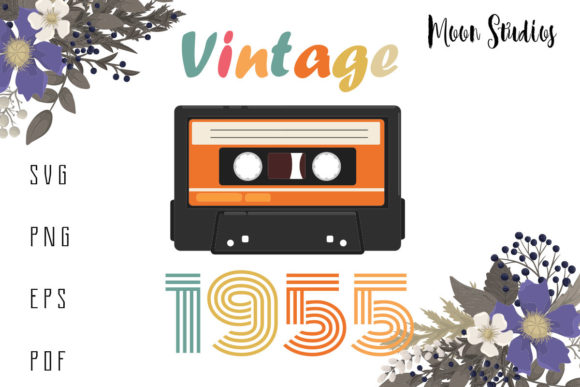 Vintage 1955 Cassette Birthday Man Woman