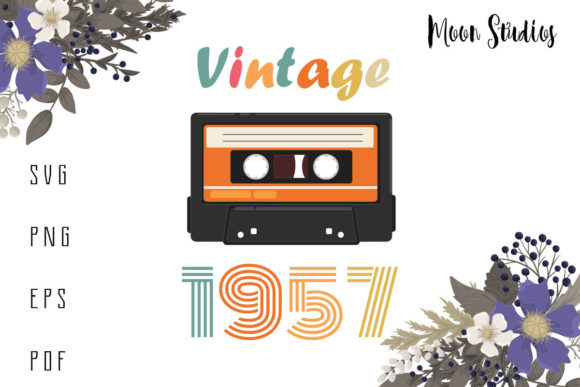 Vintage 1957 Cassette Birthday Man Woman